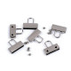 Strap end caps, width 20 mm - Nickel (2 Pieces) Strap end caps, width 20 mm - Nickel (2 Pieces)
