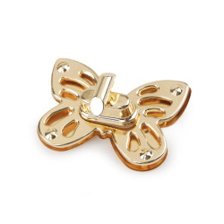 Zapięcie do torby motyl 37x52 mm - Złoto klasyczne (1 Zestaw)