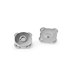 Zapięcie magnetyczne do przyszycia ø10 mm - Nikiel (10 Zestawy)