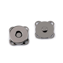 Zapięcie magnetyczne do przyszycia ø14 mm - Czarny nikiel (100 Zestawy)