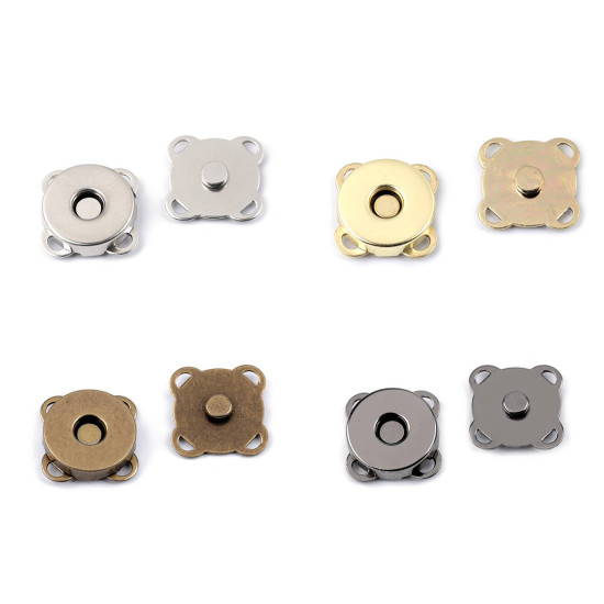 Zapięcie magnetyczne do przyszycia ø14 mm - Nikiel (5 Zestawy) Zapięcie magnetyczne do przyszycia ø14 mm - Nikiel (5 Zestawy)