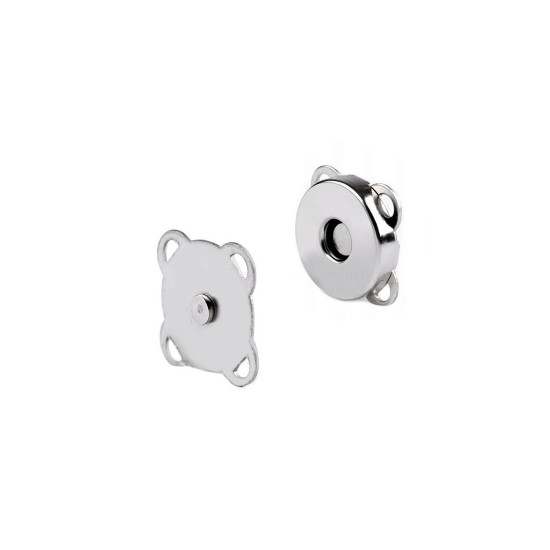 Zapięcie magnetyczne do przyszycia ø14 mm - Nikiel (5 Zestawy) Zapięcie magnetyczne do przyszycia ø14 mm - Nikiel (5 Zestawy)