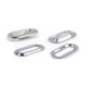 Oczka metalowe z podkładką owal 4x16 mm - Nikiel (50 Pary) Oczka metalowe z podkładką owal 4x16 mm - Nikiel (50 Pary)