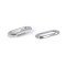 Oczka metalowe z podkładką owal 4x16 mm - Nikiel (200 Pary)