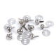 Dvojnôžkový klinec / kovové nožičky na kabelky filigrán ø10 mm; 12 mm - Nikel (50 Sady) Dvojnôžkový klinec / kovové nožičky na kabelky filigrán ø10 mm; 12 mm - Nikel (50 Sady)