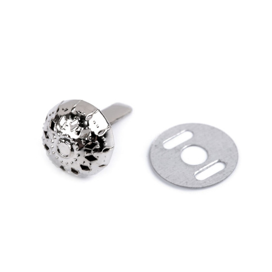 Dvojnôžkový klinec / kovové nožičky na kabelky filigrán ø10 mm; 12 mm - Nikel (50 Sady) Dvojnôžkový klinec / kovové nožičky na kabelky filigrán ø10 mm; 12 mm - Nikel (50 Sady)