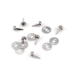 Bodennägel/taschenfüße aus metall, ø 8 mm - Nickel (10 Sets)