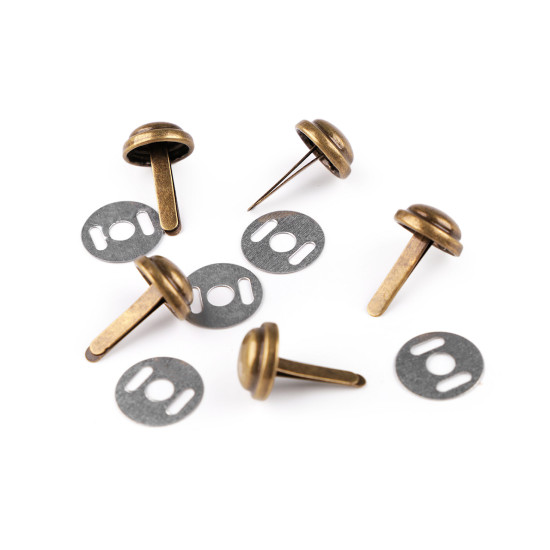 Bodennägel/taschenfüße aus metall ø 12 mm - Altmessing (10 Sets) Bodennägel/taschenfüße aus metall ø 12 mm - Altmessing (10 Sets)