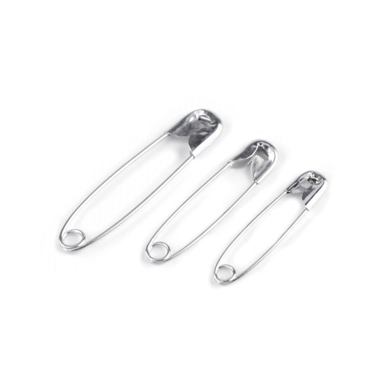 Épingles à nourrice, assortiment de tailles - Nickel (72 Bottes) Épingles à nourrice, assortiment de tailles - Nickel (72 Bottes)