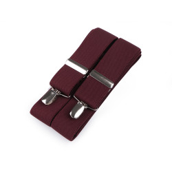 Trouser braces / suspenders width 3.5 cm length 125 cm x-back - Pink-purple (1 Piece)