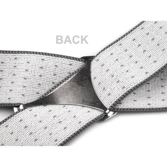 Trouser braces / suspenders width 3.5 cm length 125 cm x-back - Pink-purple (1 Piece)