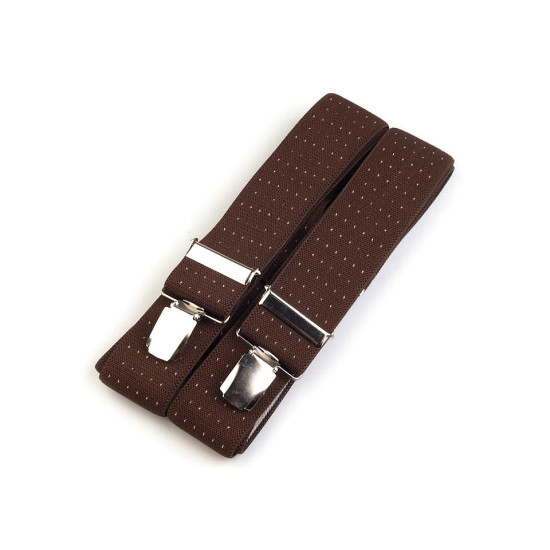 Trouser braces / suspenders width 3.5 cm length 125 cm x-back - Pink-purple (1 Piece)