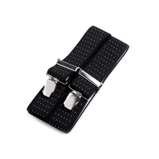 Trouser braces / suspenders width 3.5 cm length 125 cm x-back - Pink-purple (1 Piece)