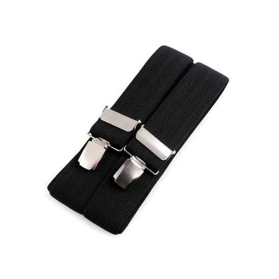 Trouser braces / suspenders width 3.5 cm length 125 cm x-back - Pink-purple (1 Piece)
