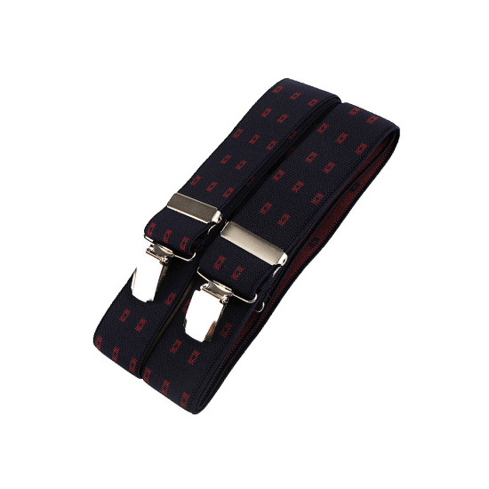 Trouser braces / suspenders width 3.5 cm length 125 cm x-back - Pink-purple (1 Piece)