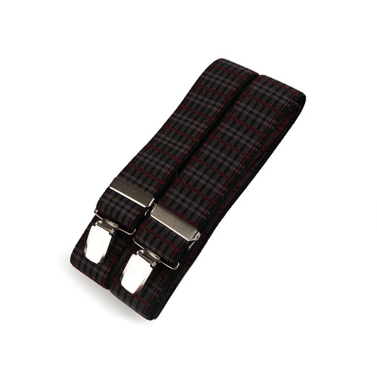 Trouser braces / suspenders width 3.5 cm length 125 cm x-back - Pink-purple (1 Piece)