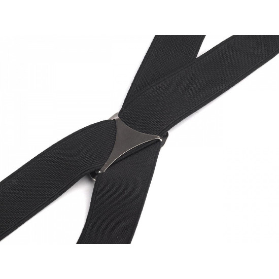 Trouser braces / suspenders width 2.5 cm length 125 cm x-back - Red (1 Piece) Trouser braces / suspenders width 2.5 cm length 125 cm x-back - Red (1 Piece)