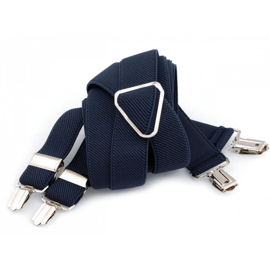 Trouser braces / suspenders width 2.5 cm length 125 cm x-back - Red (1 Piece) Trouser braces / suspenders width 2.5 cm length 125 cm x-back - Red (1 Piece)