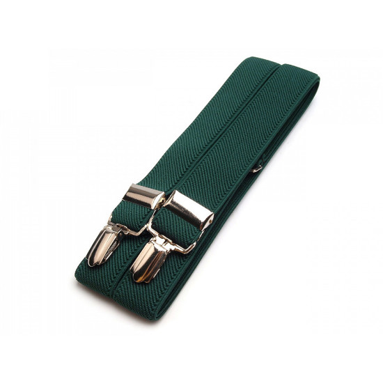 Trouser braces / suspenders width 2.5 cm length 125 cm x-back - Red (1 Piece) Trouser braces / suspenders width 2.5 cm length 125 cm x-back - Red (1 Piece)