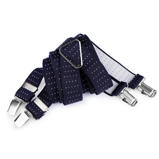 Trouser braces / suspenders width 3 cm length 125 cm x-back - Black (1 Piece) Trouser braces / suspenders width 3 cm length 125 cm x-back - Black (1 Piece)