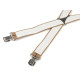 Trouser braces / suspenders width 3 cm length 125 cm x-back - Black (1 Piece) Trouser braces / suspenders width 3 cm length 125 cm x-back - Black (1 Piece)