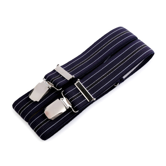 Trouser braces / suspenders width 3 cm length 125 cm x-back - Black (1 Piece) Trouser braces / suspenders width 3 cm length 125 cm x-back - Black (1 Piece)