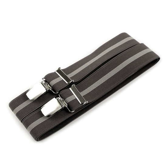 Trouser braces / suspenders width 3 cm length 125 cm x-back - Black (1 Piece) Trouser braces / suspenders width 3 cm length 125 cm x-back - Black (1 Piece)