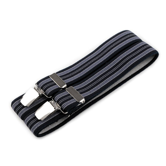 Trouser braces / suspenders width 3 cm length 125 cm x-back - Black (1 Piece) Trouser braces / suspenders width 3 cm length 125 cm x-back - Black (1 Piece)