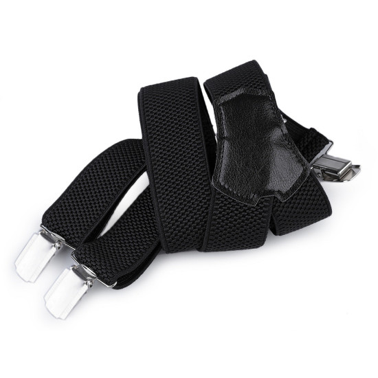 Trouser braces / suspenders width 3.5 cm length 120 cm y-back - Red (1 Piece) Trouser braces / suspenders width 3.5 cm length 120 cm y-back - Red (1 Piece)