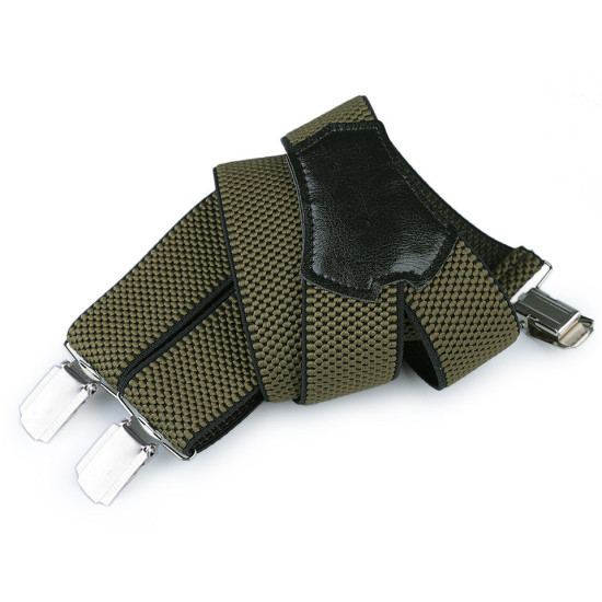 Trouser braces / suspenders width 3.5 cm length 120 cm y-back - Red (1 Piece) Trouser braces / suspenders width 3.5 cm length 120 cm y-back - Red (1 Piece)