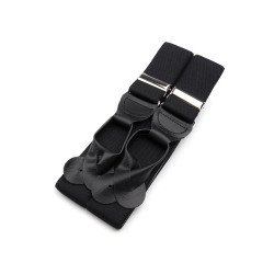 Trouser braces / suspenders width 3.5 cm length 120 cm y-back - Black (1 Piece)