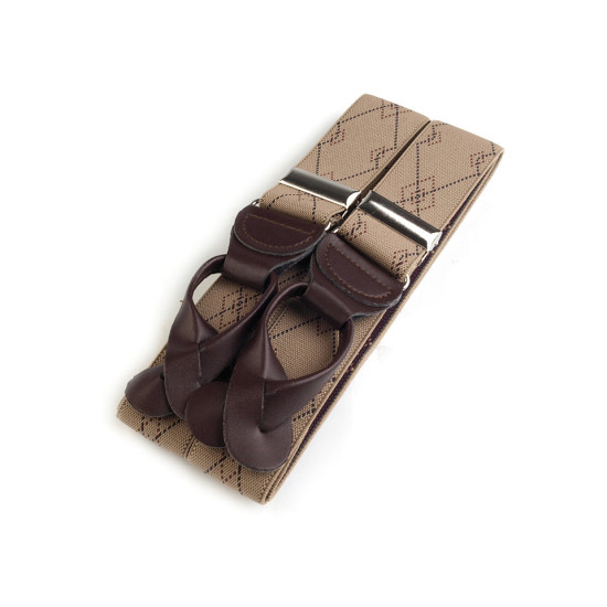 Trouser braces / suspenders width 3.5 cm length 120 cm y-back - Black (1 Piece) Trouser braces / suspenders width 3.5 cm length 120 cm y-back - Black (1 Piece)