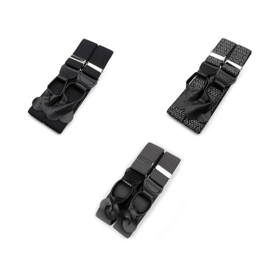 Trouser braces / suspenders width 3.5 cm length 120 cm y-back - Black (1 Piece) Trouser braces / suspenders width 3.5 cm length 120 cm y-back - Black (1 Piece)
