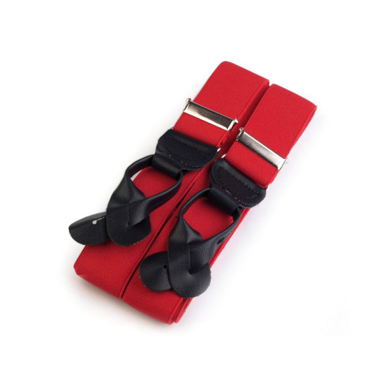 Trouser braces / suspenders width 3.5 cm length 120 cm y-back - Black (1 Piece) Trouser braces / suspenders width 3.5 cm length 120 cm y-back - Black (1 Piece)