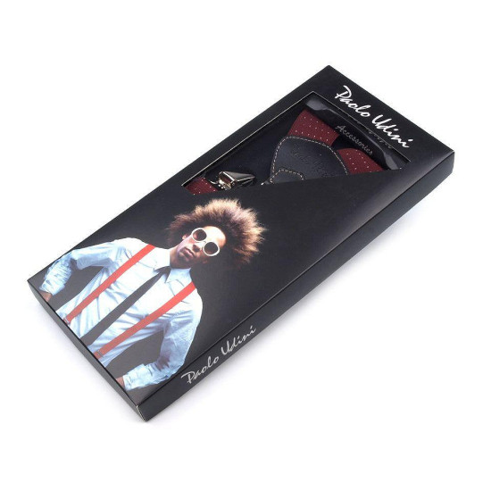 Trouser braces / suspenders in box - Red (1 Piece) Trouser braces / suspenders in box - Red (1 Piece)