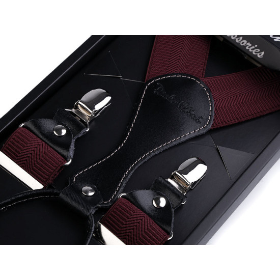 Trouser braces / suspenders in box - Red (1 Piece) Trouser braces / suspenders in box - Red (1 Piece)