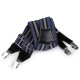 Trouser braces / suspenders width 4 cm length 120 cm - Blue (1 Piece) Trouser braces / suspenders width 4 cm length 120 cm - Blue (1 Piece)
