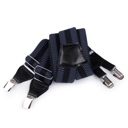 Trouser braces / suspenders width 4 cm length 120 cm - Blue (1 Piece)
