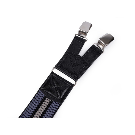 Trouser braces / suspenders width 4 cm length 120 cm - Blue (1 Piece) Trouser braces / suspenders width 4 cm length 120 cm - Blue (1 Piece)