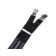 Trouser braces / suspenders width 4 cm length 120 cm - Blue (1 Piece) Trouser braces / suspenders width 4 cm length 120 cm - Blue (1 Piece)