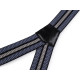 Trouser braces / suspenders width 4 cm length 120 cm - Blue (1 Piece) Trouser braces / suspenders width 4 cm length 120 cm - Blue (1 Piece)