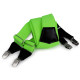 Trouser braces / suspenders neon width 4 cm length 120 cm - Black (1 Piece) Trouser braces / suspenders neon width 4 cm length 120 cm - Black (1 Piece)