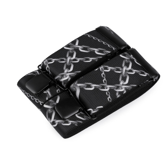Trouser braces / suspenders width 5 cm length 120 cm biker - Black (1 Piece) Trouser braces / suspenders width 5 cm length 120 cm biker - Black (1 Piece)