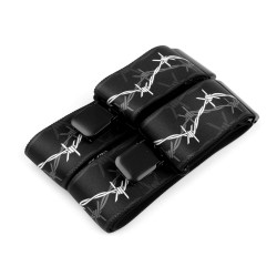 Trouser braces / suspenders width 5 cm length 120 cm biker - Black (1 Piece)
