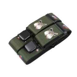 Hunting trouser braces / suspenders width 4 cm length 120 cm - Green (1 Piece)