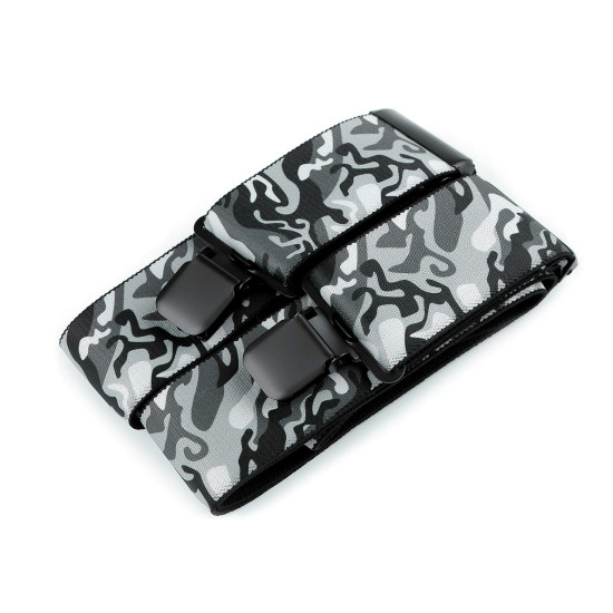 Camouflage trouser braces / suspenders width 5 cm length 120 cm - Grey (1 Piece) Camouflage trouser braces / suspenders width 5 cm length 120 cm - Grey (1 Piece)