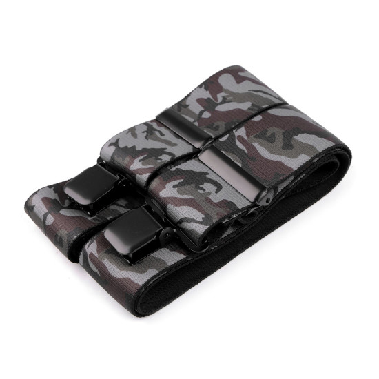 Camouflage trouser braces / suspenders width 5 cm length 120 cm - Grey (1 Piece) Camouflage trouser braces / suspenders width 5 cm length 120 cm - Grey (1 Piece)