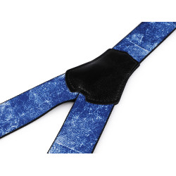 Trouser braces / suspenders, denim, width 4 cm, length 120 cm - Blue (1 Piece)