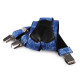 Trouser braces / suspenders, denim, width 4 cm, length 120 cm - Blue (1 Piece) Trouser braces / suspenders, denim, width 4 cm, length 120 cm - Blue (1 Piece)