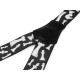 Trouser braces / suspenders, chess, width 4 cm, length 120 cm - Black (1 Piece) Trouser braces / suspenders, chess, width 4 cm, length 120 cm - Black (1 Piece)